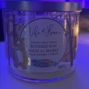 Bath and body works buttered rum 3 wick candle